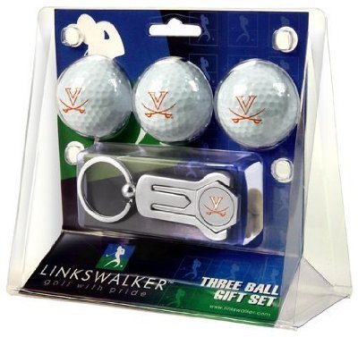 Virginia Cavaliers 3 Golf Ball Gift Pack W/ Hat Clip - Ncaa College Athletics