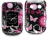 Pink Butterfly Snap-On Phone Protector Hard Cover Case for Blackberry Style ....