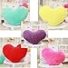 HuaYang 1/5 Colors Soft Sweet Love Heart Shape Fluffy Throw Pillows Cushions(Purple)