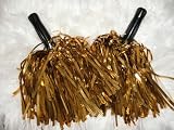 VALUE PACK: METALLIC GOLD CHEERLEADER POM POMS - CHEERLEADING SPECIAL!
