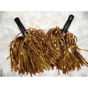VALUE PACK: METALLIC GOLD CHEERLEADER POM POMS - CHEERLEADING SPECIAL! by 
