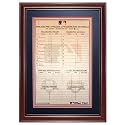 Philadelphia Phillies Game-Used (August 2007 - Hamels Pitching) Deluxe Framed Locker Room Lineup Card
