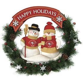 SC Sports San Francisco 49ers Team Snowman Wreath