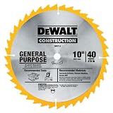 DEWALT DW3114 Series 20 10-Inch 40 Tooth ATB Thin Kerf Saw Blade with 5/8-Inch Arbor