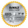 DEWALT DW3114 Series 20 10-Inch 40 Tooth ATB Thin Kerf Saw Blade with 5/8-Inch Arbor