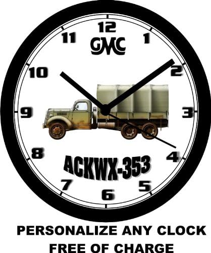GMC ACKWX-353 6x6 WORLD WAR II TRUCK WALL CLOCK-Free USA Ship