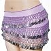 Sporting Goods : SEXY BELLY DANCER COSTUME HIP SCARF - LILAC WITH SILVER COINS