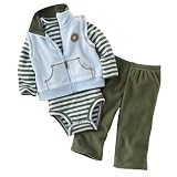 Carter's Boys Blue Fleece Vest 3 Piece Set (3 months)