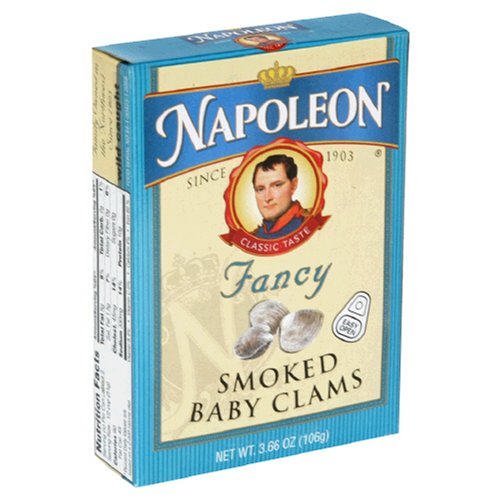 Napoleon Smoked Baby Clams, 3.66-Ounce Tin (Pack of 25) by Napoleon