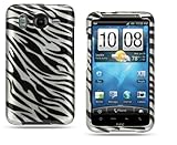 Black Silver Zebra Sanp-on Phone Protector Hard Cover Case for HTC Inspire  ....