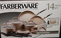 Farberware Specialties 14 Piece Set Nonstick Cookware Platinum Colored