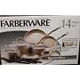 Farberware Specialties 14 Piece Set Nonstick Cookware Platinum Colored