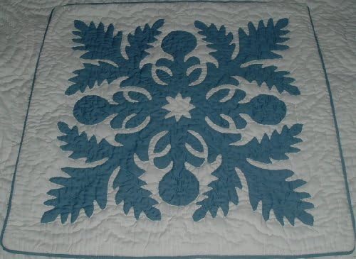2 Hawaiian Quilt Throw Pillow Cover 16x16 100% Hand quilted/100% Hand Appliqued