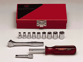 Wright Tool 212 12pc 6pt Fractional Ratchet/Socket Set