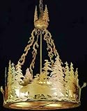 LAMPS BEAUTIFUL Rustic Lodge Moose At Dusk Chandelier by Meyda Tiffany--Excellent customer service--see our feedback.