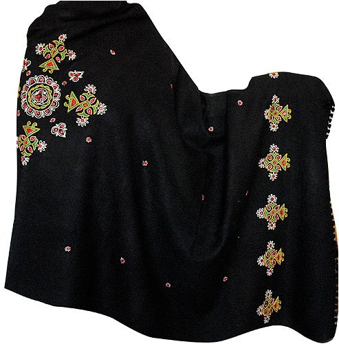 Tribal Embroidered Shawl Scarf in Tribal Design 80 x 40 (ktds427)