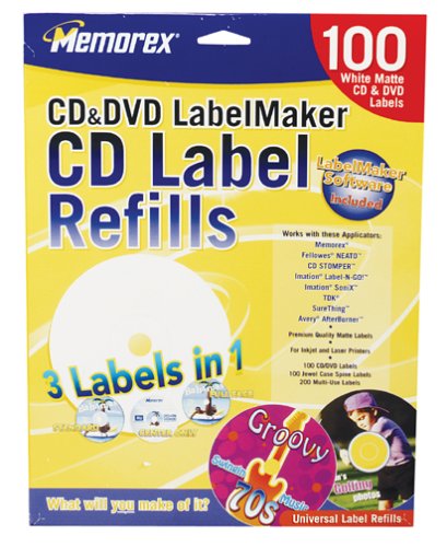 Memorex CD/DVD White Labels (100-Pack)
