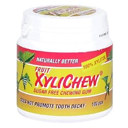 Naturally Better Fruit Xylichew, Sugar Free Chewing Gum, 100-Piece Canisters (Pack of 2)
