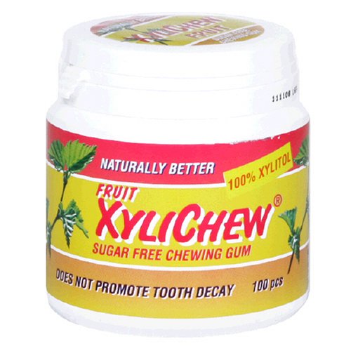Xylichew Gum, Fruit, 100-Piece Jar (Pack of 2)