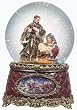 Pack of 2 Woodland Inspirations Musical Holy Family Snow Globe Glitterdomes