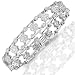 14 Kt White Gold Diamond Flower Bracelet