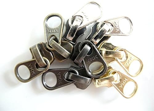 YKK #5 Zipper Slider Metal Antique Mix Color Replace/repair Parts (8 Sliders)