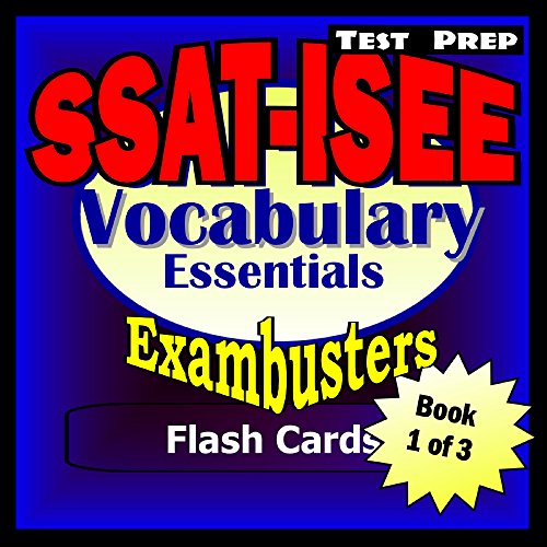 ssat isee test prep essential vocabulary review exambusters flash cards workbook 1 of 3 ssat exam study guide