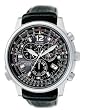 Citizen - AS4020-28E - Montre Homme - Quartz chronographe - Bracelet en Cuir noir