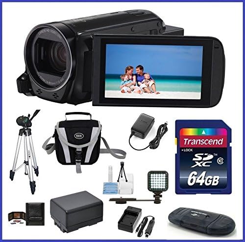 Canon VIXIA HF R70 Full HD Camcorder Ultimate Bundle, includes: 64GB SDXC Memory Card, LED Light, Tripod, Spare Battery and more...