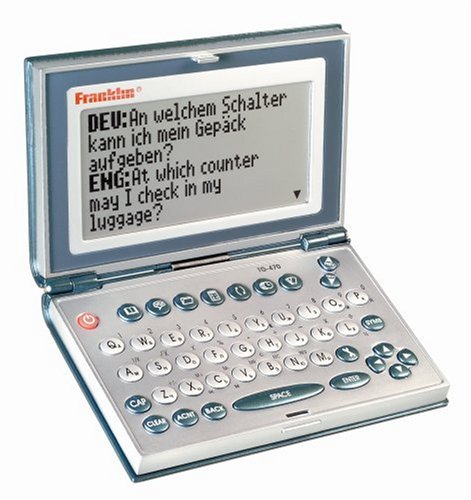 City Travel Guides Discounted  PC Hardware : Franklin TG-470  12-Language-Translator, Deu, Eng, Fra, Ita, Spa, Tür, Port, Hol, Rus, Pol, Tsch, Ung elektronisches Wörterbuch