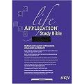 Holy Bible (King James Version, Violet on Lilac Two-Tone Flexisoft ,Leather, Personal Size Giant Print Reference Bible) (Life Application Study Bible) (Indexed) (Paperback)