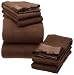 Micro-Fluff Sheet Set with Bonus Pillowcases and Satin Hem, Queen, Chocolate