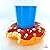 Donut Pool Drink Holder Floats - Fun Floating Inflatable Cup Holders for Pool Party