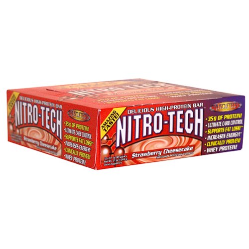 Buy MuscleTech Nitro-Tech Bars, Strawberry 12 bars
