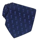 Moschino Blue Little Bee Design Woven Silk Tie
