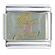 Little Girl Gymnast Italian Charms Bracelet Link