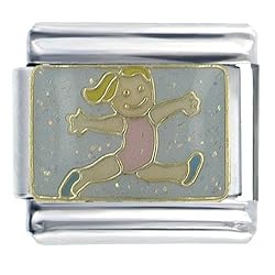 Pugster Little Girl Gymnast Italian Charms Bracelet Link