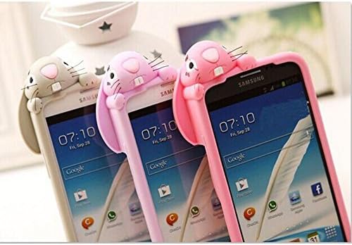 New arrival Fashion Cute Cartoon 3D cases Bunny Rabbit soft Silicone Case Cover For Samsung Galaxy Note 2 3 4 N7100 N9000 N9100 (Note 2 Mint Green)