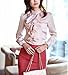 Little Hand Women's Satin Tops Flouncing Blouse Button Ruffle Shirt