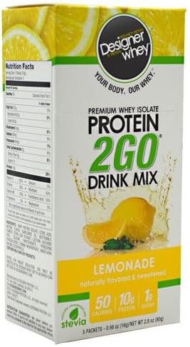 Designer Whey - Designer Whey Protein 2go Pak - Lemonade, 5 packets