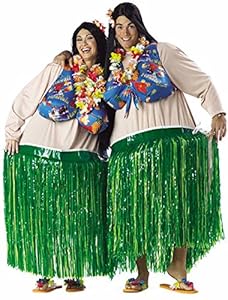 Adult Fat Hula Dancer Costume (Size: Standard 44)