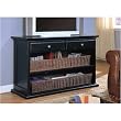 Console Table TV Stand in Black Distressed Finish By Coaster Furniture