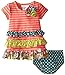 Bonnie Baby Baby Girls Knit to Poplin Ruffle Tiers
