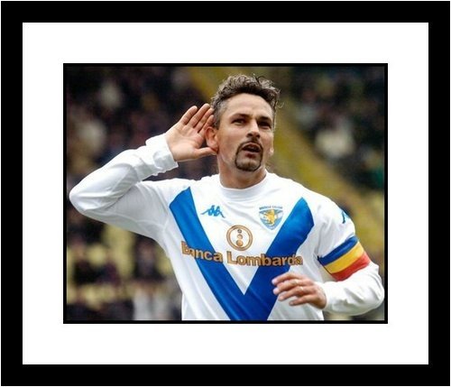 Roberto Baggio Brescia Framed 8x10 Photograph