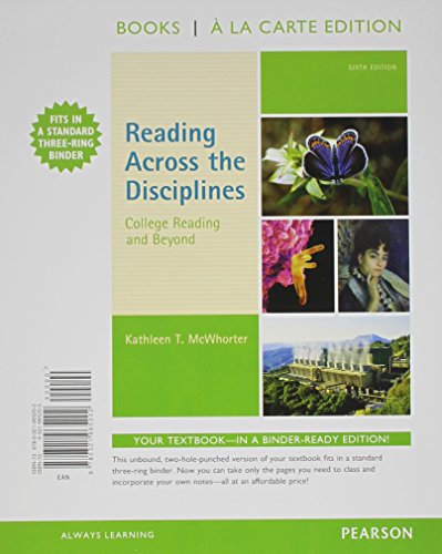 Reading Across the Disciplines: College Reading and Beyond, Books a la Carte Edition (6th Edition)