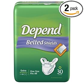 Depend Belted Shields Easy Fit Extra Absorbency 30 , 3.3 Boxes (Pack of 2) Depend Belted Shields Easy Fit Extra Absorbency 30 , 3.3 Boxes (Pack of 2)