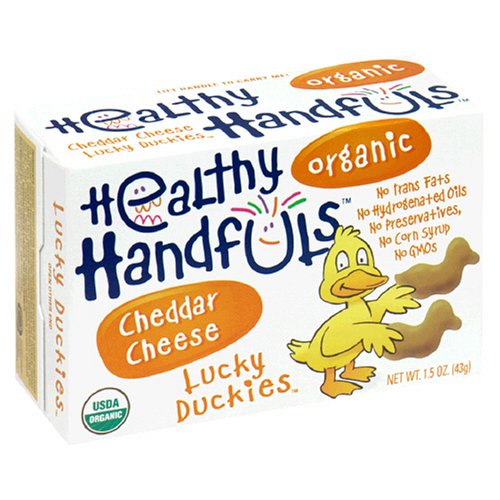 Healthy Handfuls Organic Lucky Duckies Crackers, Cheddar Cheese, 1.5-Ounce Boxes (Pack of... by Healthy Handfuls