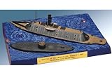 Lindberg 1/210 scale Monitor and 1/300 scale Merrimack ships