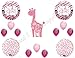 IT'S A GIRL Giraffe Zebra Cheetah Baby Shower Balloons Decoration Supplies Pink