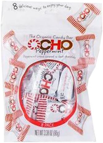 Ocho - Organic Mini Dark Chocolate Peppermint Candy Bars, 3.38oz
